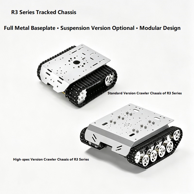Chassis ya Roboti Inayofuatiliwa Yote ya Tangi ya Metal
